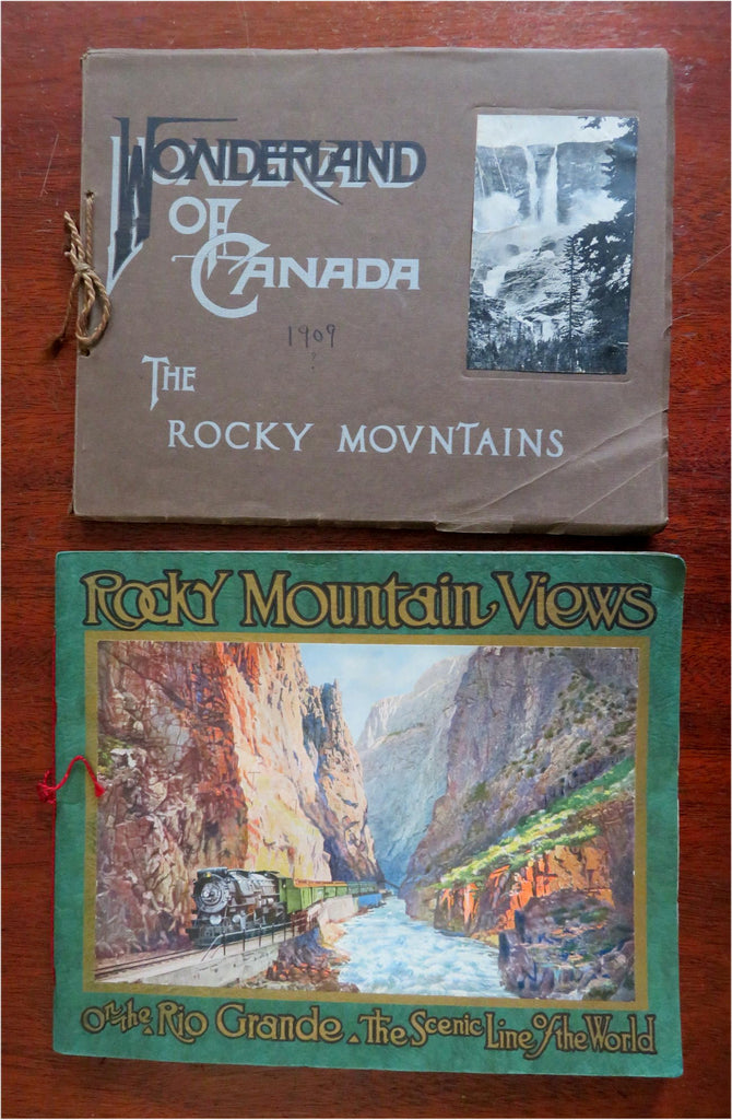 Lot x 2 Rocky Mountains Souvenir Albums c. 1905 tourist pictorial books