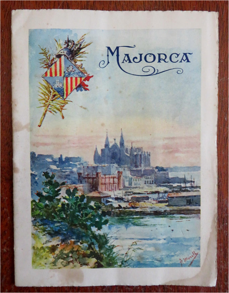 Majorca Spain Mediterranean Vacation c. 1900 pictorial tourist booklet w/ map