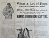 Mann's Green Bone Cutters Chicken Feed c. 1895-6 Flyer/ broadside advertising