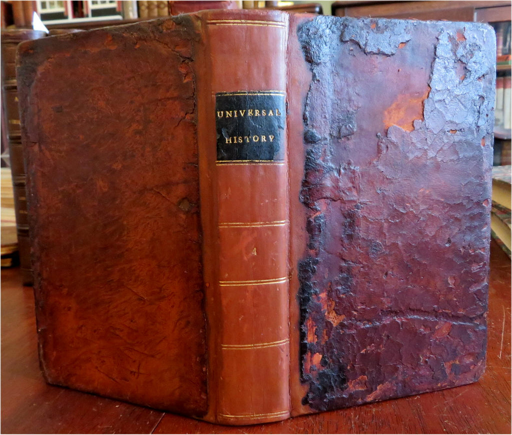 Sketches of Universal History 1818 CT schools Woodward leather book