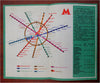 Moscow Metro Russia Soviet Union Transit Map c. 1970's tourist route map