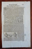 Munster Cosmography Lot x 10 Decorative Pages French Kings Grapes c. 1630 prints