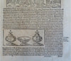 Munster Cosmography Lot x 10 Decorative Pages French Kings Grapes c. 1630 prints
