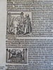 Munster Cosmography Lot x 10 Decorative Pages French Kings Grapes c. 1630 prints