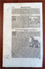 Munster Cosmography Lot x 10 Decorative Pages French Kings Grapes c. 1630 prints