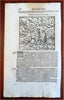 Munster Cosmography Lot x 10 Decorative Pages French Kings Grapes c. 1630 prints