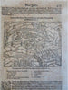 Munster Cosmography Lot x 10 Decorative Pages French Kings Grapes c. 1630 prints