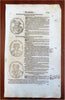 Munster Cosmography Lot x 10 Decorative Pages French Kings Grapes c. 1630 prints