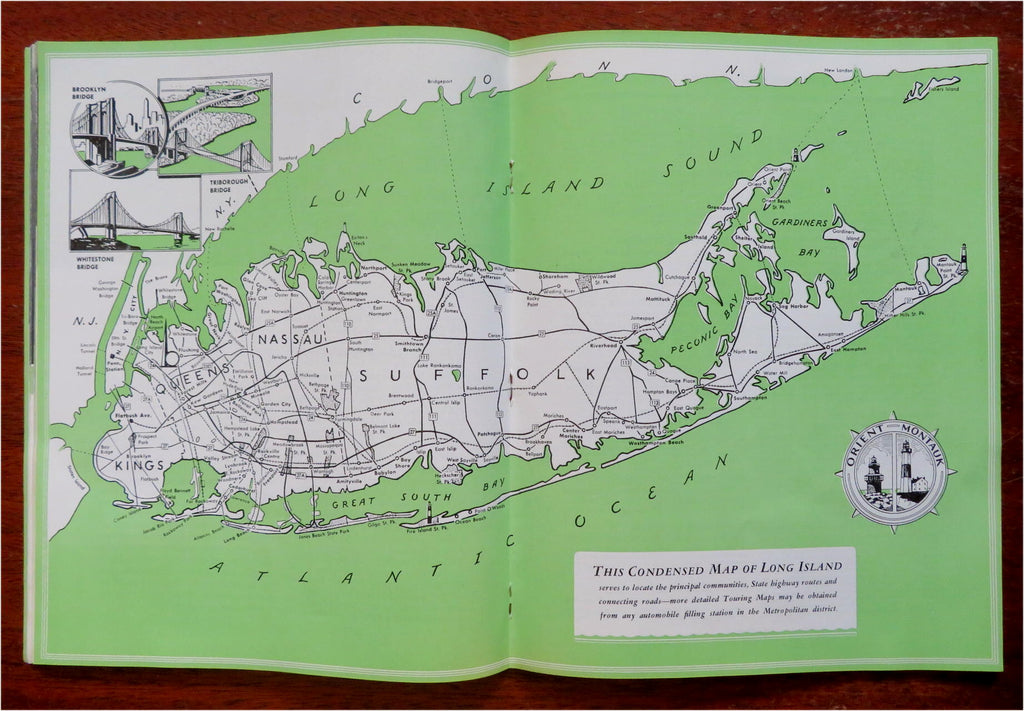 Long Island New York World's Fair New York Exhibit 1939 souvenir book w/ map
