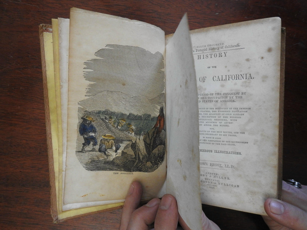 History of California 1853 Gold Rush 16 engraved plates Spanish Conquest