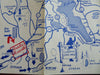 Lake Sunapee Region New Hampshire c. 1940's cartoon pictorial map vintage promo