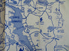 Lake Sunapee Region New Hampshire c. 1940's cartoon pictorial map vintage promo