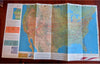 United Air Lines System Route Map Air Atlas United States c. 1969 tourist map
