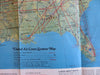 United Air Lines System Route Map Air Atlas United States c. 1969 tourist map
