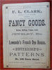 E. Butterick Men's & Women's Fashion Catalog 1884 illustrated periodical