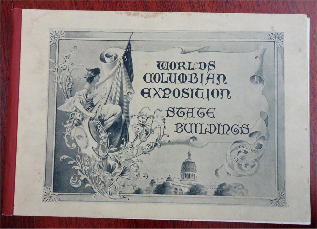 Chicago World's Fair State Buildings 1893 Higinbotham souvenir book architecture