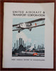 Boeing United Aircraft & Transport Corp. 1929 Rare 1st annual stockholder report