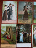 Romance & Love Post Card Lot x 80 Souvenir Keepsakes c. 1910 ephemera lot