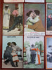 Love & Humor Romance Post Card Lot x 80 Souvenir Keepsakes c. 1910 ephemera lot