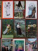 Love & Humor Romance Post Card Lot x 80 Souvenir Keepsakes c. 1910 ephemera lot