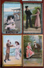 Love & Humor Romance Post Card Lot x 80 Souvenir Keepsakes c. 1910 ephemera lot