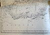 Western Mediterranean WWII era U.S. Navy Coastal Survey 1942 huge navigation map