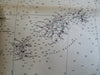 Western Mediterranean WWII era U.S. Navy Coastal Survey 1942 huge navigation map