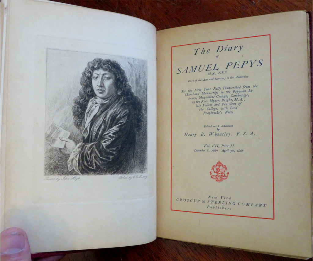 Salesman's Sample Diary of Samuel Pepys c. 1894 plates spine samples