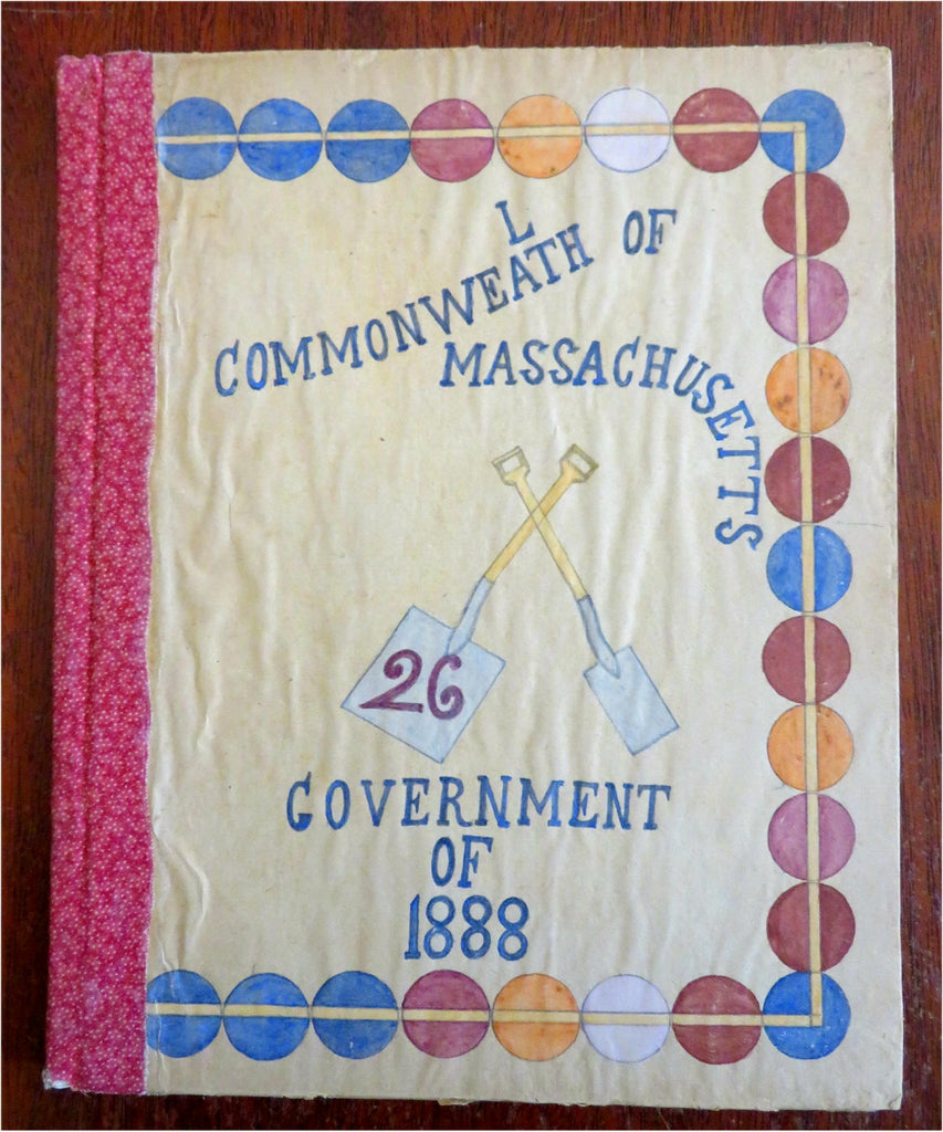 Massachusetts State Government 1888 Official Hand written Year book all names!