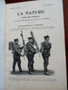La Nature French Scientific Review Arts 1908 Illustrated rare 2 vol. leather set