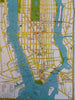 New York City Manhattan Brooklyn 1950-53 pictorial city plan tourist map