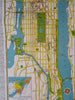 New York City Manhattan Brooklyn 1950-53 pictorial city plan tourist map