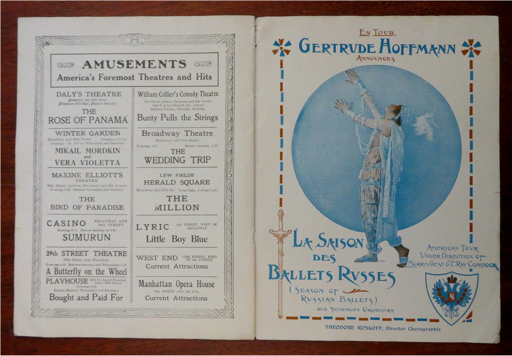New York Hippodrome Souvenir Book 1911 pictorial promo booklet w/ music