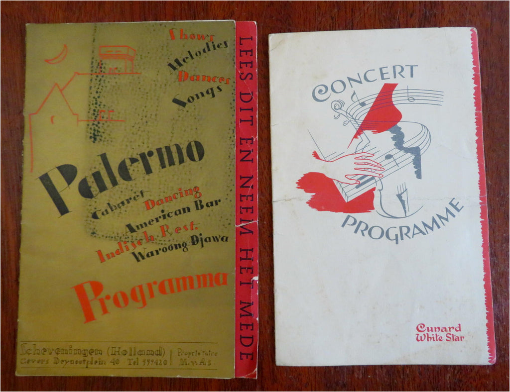 Cunard White Star Line & Scheveningen Holland Palermo Cabaret 1937-48 Music x 2