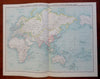 Catholic & Greek Catholic Missions Europe Asia Africa 1910-20 Bartholomew map
