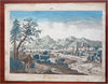Peking China Qing Empire Capital Beijing c. 1760 Vue d'Optique hand color print