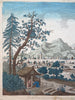 Peking China Qing Empire Capital Beijing c. 1760 Vue d'Optique hand color print