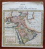 Eastern Ottoman Empire Happy Arabia Natolia Holy Land c. 1705 Moll engraved map