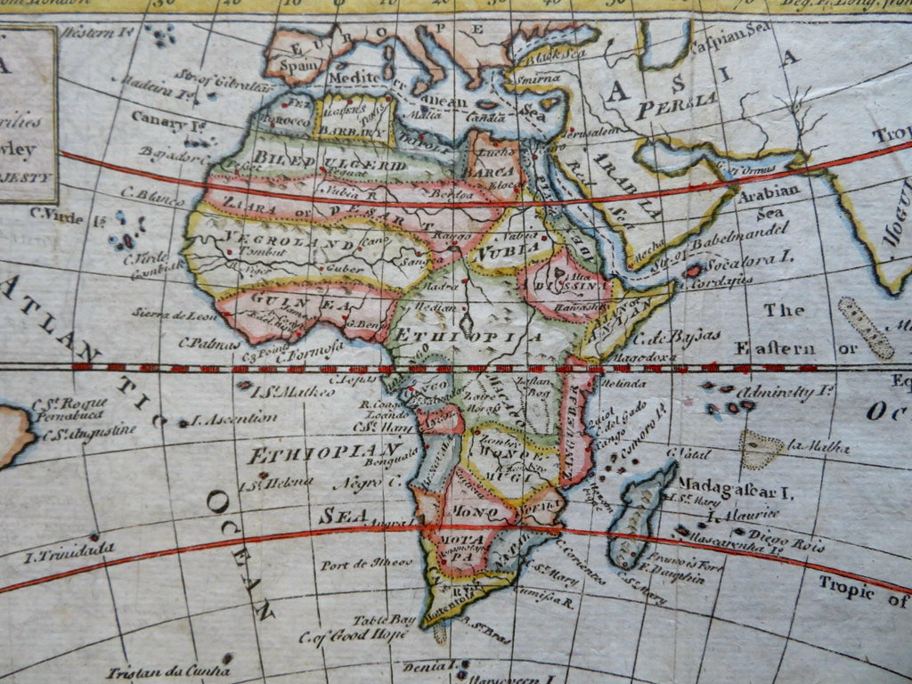 Africa Egypt Abyssinia Guinea Congo Angola Madagascar 1777 Bowen & Cowley map