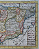Spain & Portugal Madrid Lisbon Seville Pamplona Barcelona Grenada c. 1770's map