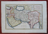 Middle East Arabia Holy Land Persia India Sogdiana 1768 Toms hand colored map