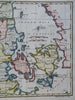 Denmark Jylland Sjaelland Schleswig-Holstein Copenhagen 1790 Neele engraved map