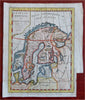 Scandinavia Sweden Norway Finland Baltic Sea 1750 hand color engraved map