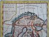 Scandinavia Sweden Norway Finland Baltic Sea 1750 hand color engraved map