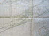 Long Island Sound New York c. 1910 large detailed hand color coastal survey map