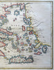 Ancient Greece City State Athens Sparta 1768 Seal historical hand color map