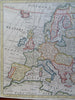 Europe Holy Roman Empire Ottoman Empire 1786 Bowen hand color map