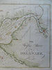Delaware River & Bay New Jersey Cape Henry Cape May NJ 1837 Blunt hand color map