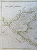 Delaware River & Bay New Jersey Cape Henry Cape May NJ 1837 Blunt hand color map