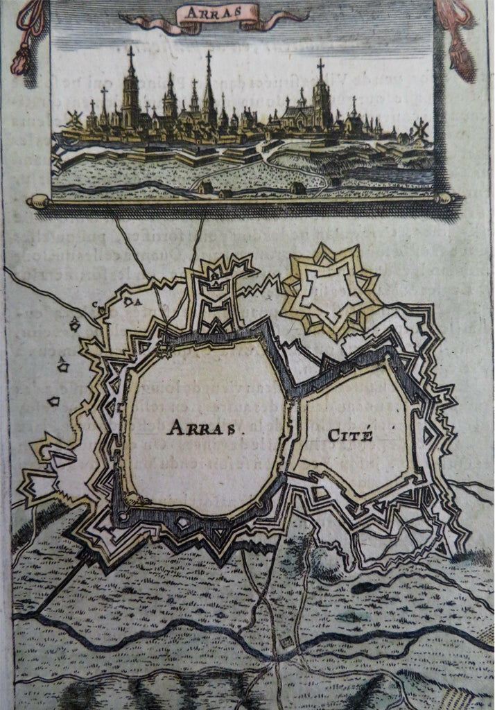 Arras France Picardie Fortifications Miniature City View 1672 Mallet print